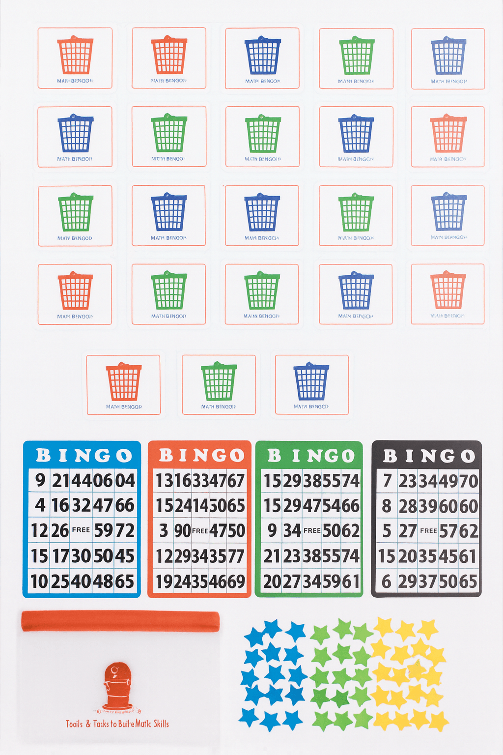 Bingo Math Game - I Can Build Math Skills