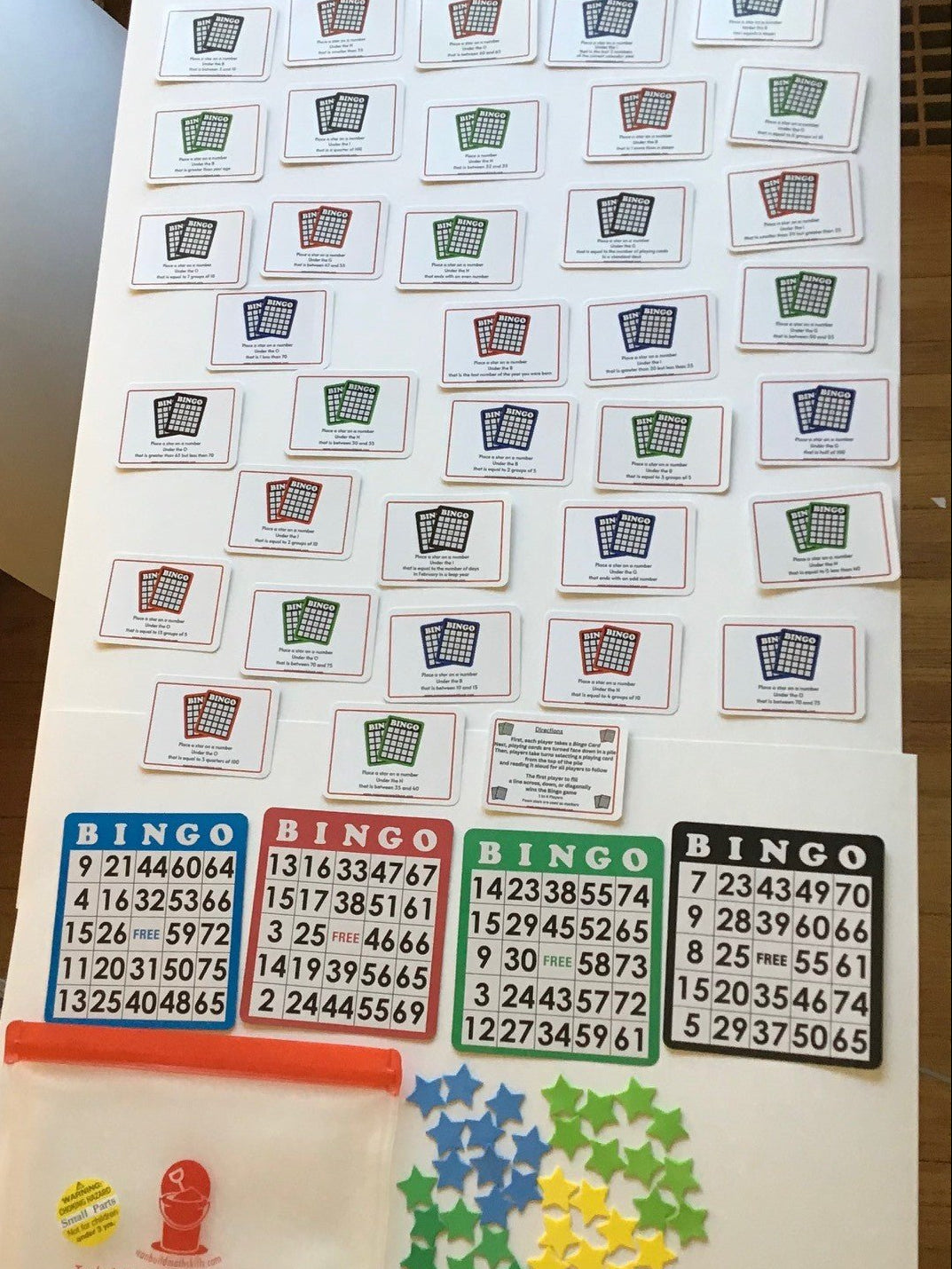 Bingo Math Game - I Can Build Math Skills
