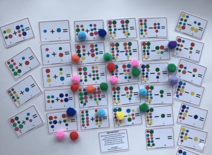Pom Pom Addition and Subtraction - I Can Build Math Skills