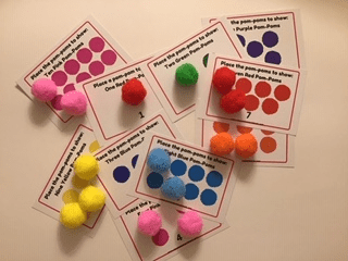 Pom Pom Sorting and Matching - I Can Build Math Skills