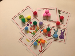 Pom Pom Sorting and Matching - I Can Build Math Skills