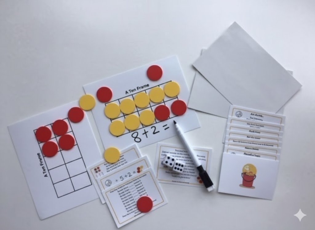 Ten Frame Math Game Kit